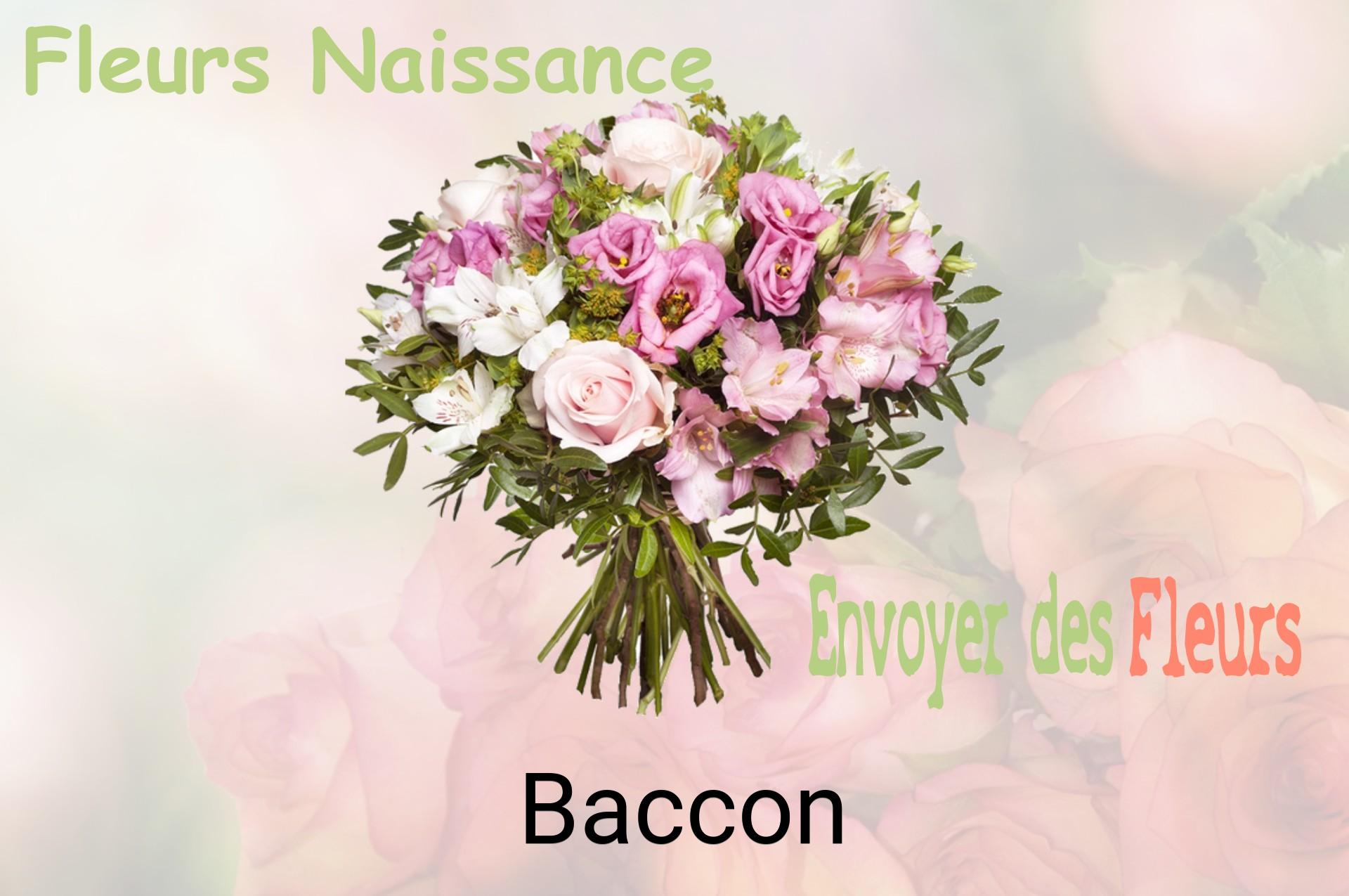 Bouquet de fleurs de naissance livré à Baccon